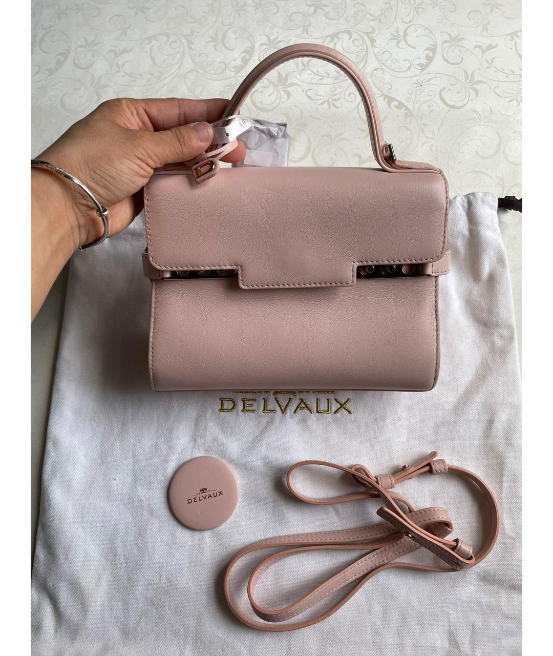 DELVAUX Розовая кожаная сумка через плечо, фото 7