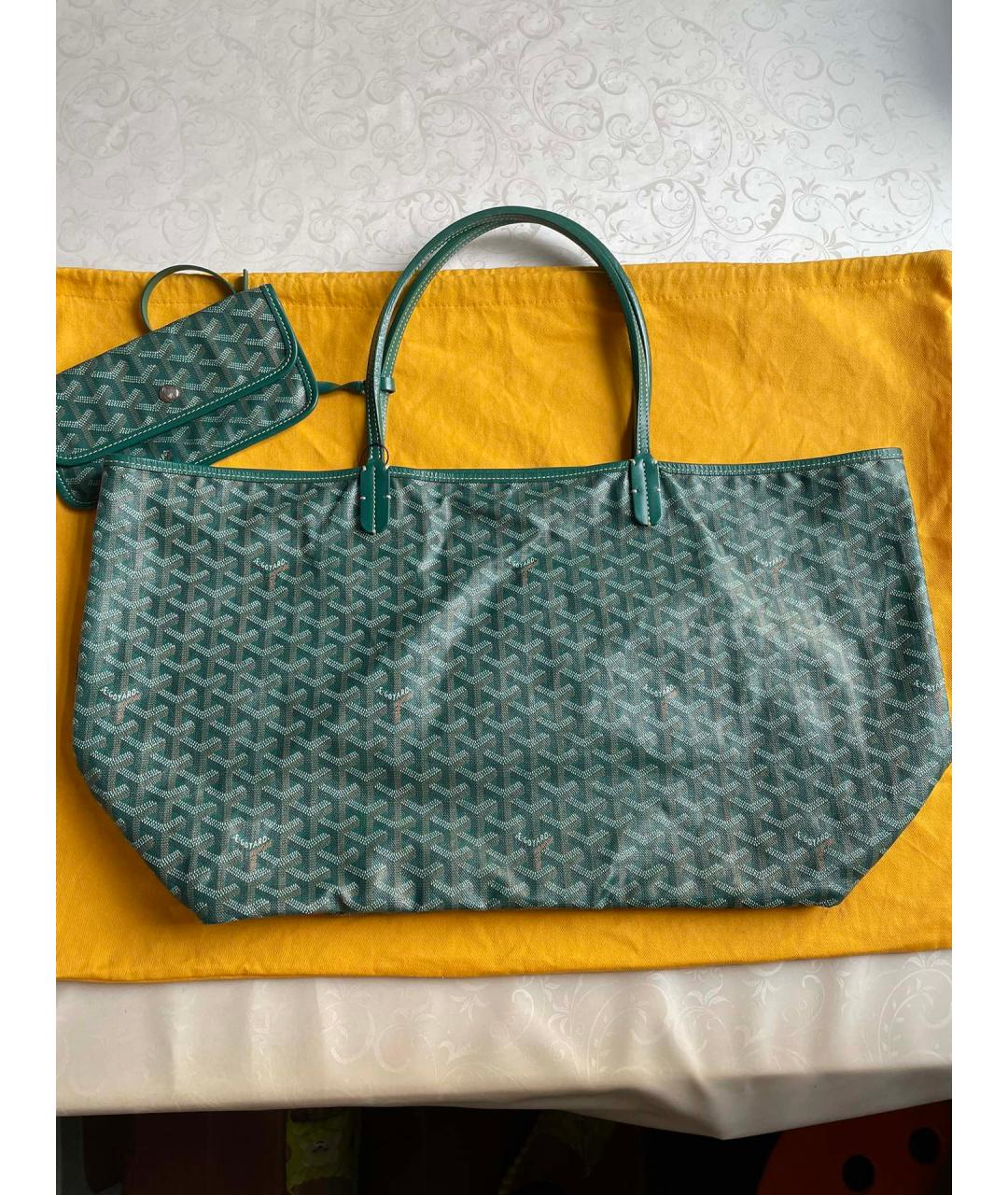 GOYARD Зеленая сумка тоут, фото 2