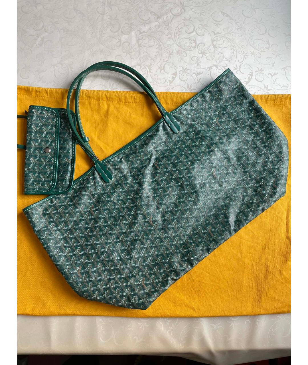 GOYARD Зеленая сумка тоут, фото 3