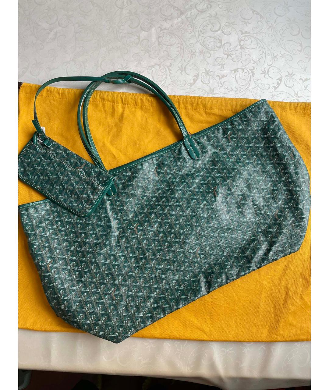 GOYARD Зеленая сумка тоут, фото 4