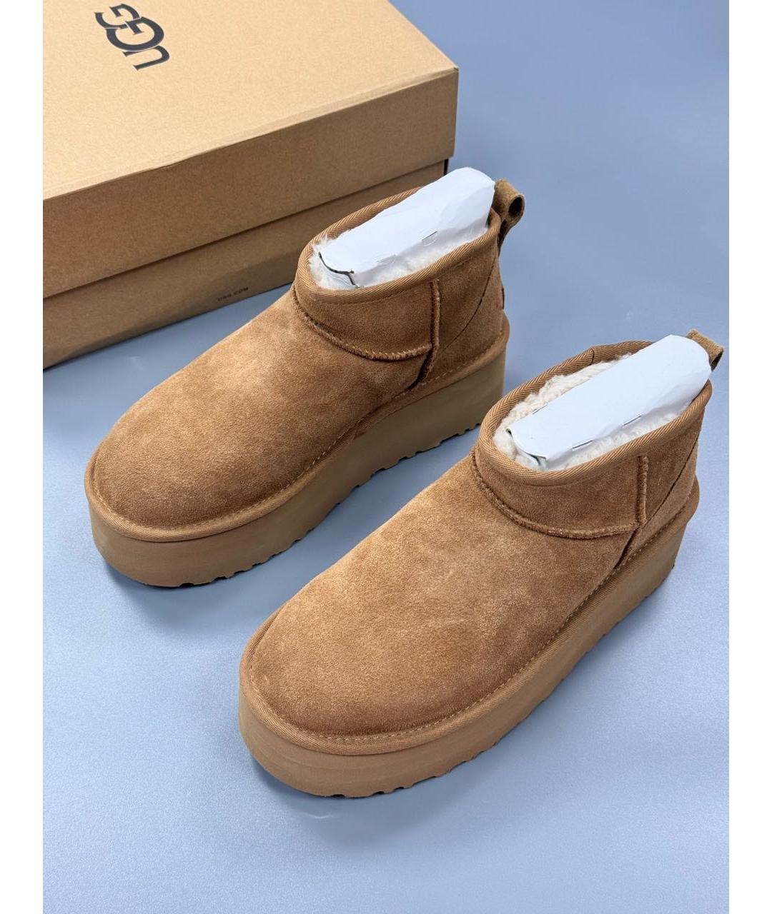 UGG AUSTRALIA Оранжевое замшевые ботинки, фото 3