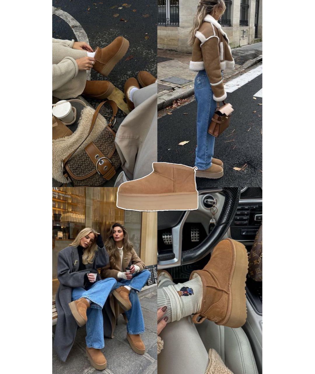 UGG AUSTRALIA Оранжевое замшевые ботинки, фото 8