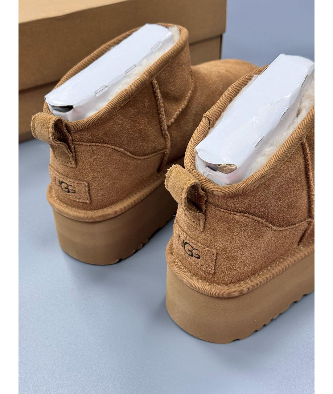 UGG AUSTRALIA Оранжевое замшевые ботинки, фото 6