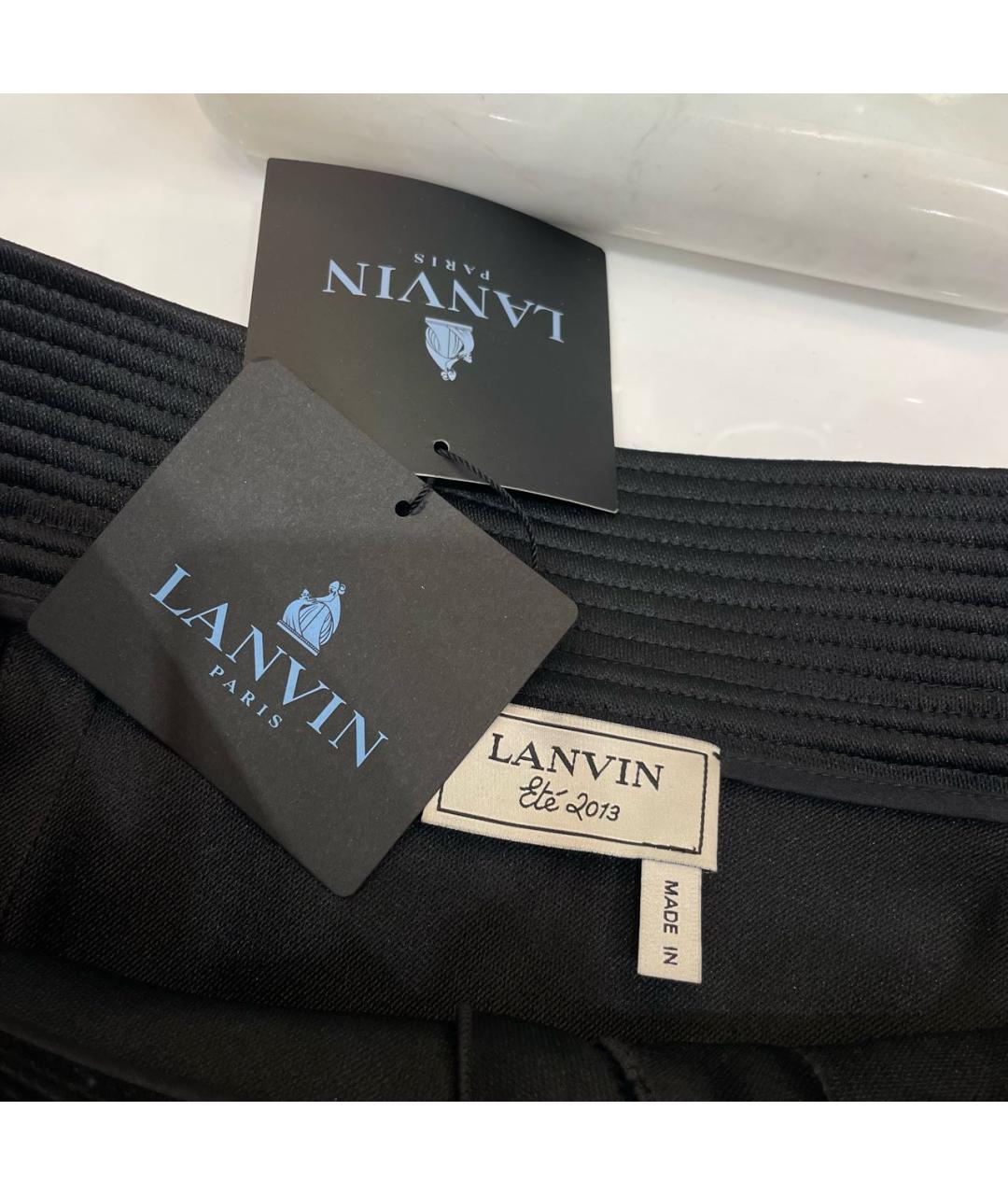 LANVIN Черная юбка миди, фото 4