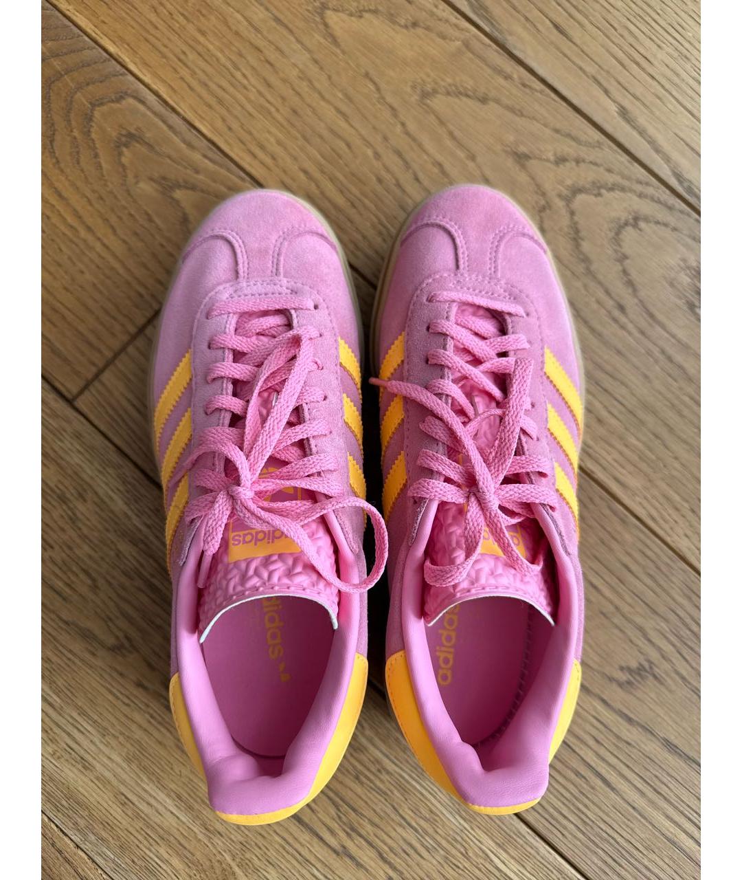 ADIDAS Розовые замшевые кроссовки, фото 3