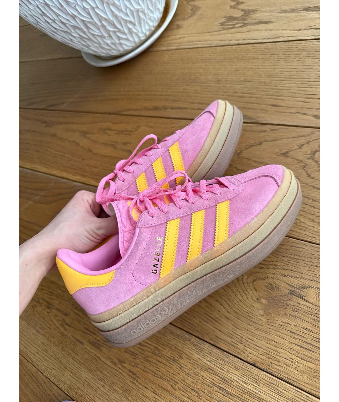 ADIDAS Розовые замшевые кроссовки, фото 5