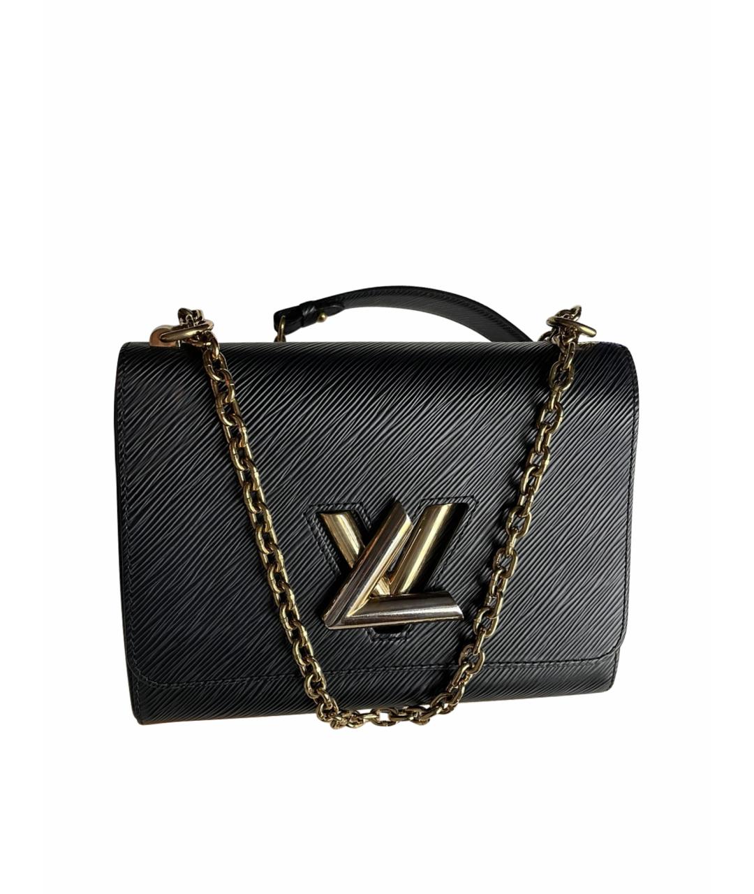 LOUIS VUITTON Черная кожаная сумка через плечо, фото 1