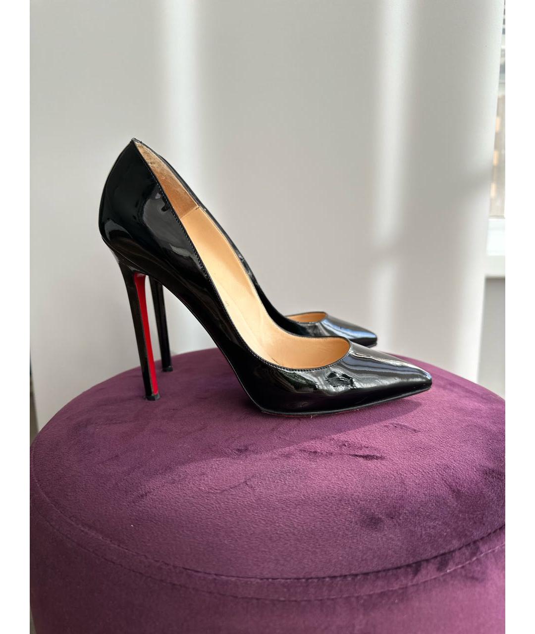 CHRISTIAN LOUBOUTIN Черные туфли из лакированной кожи, фото 8