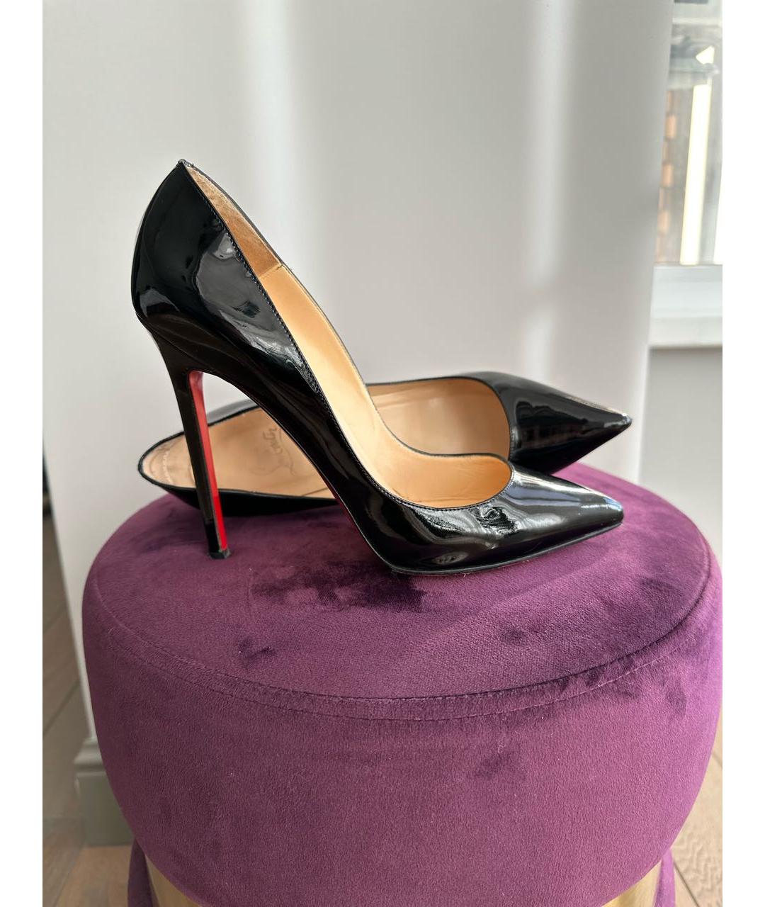 CHRISTIAN LOUBOUTIN Черные туфли из лакированной кожи, фото 6