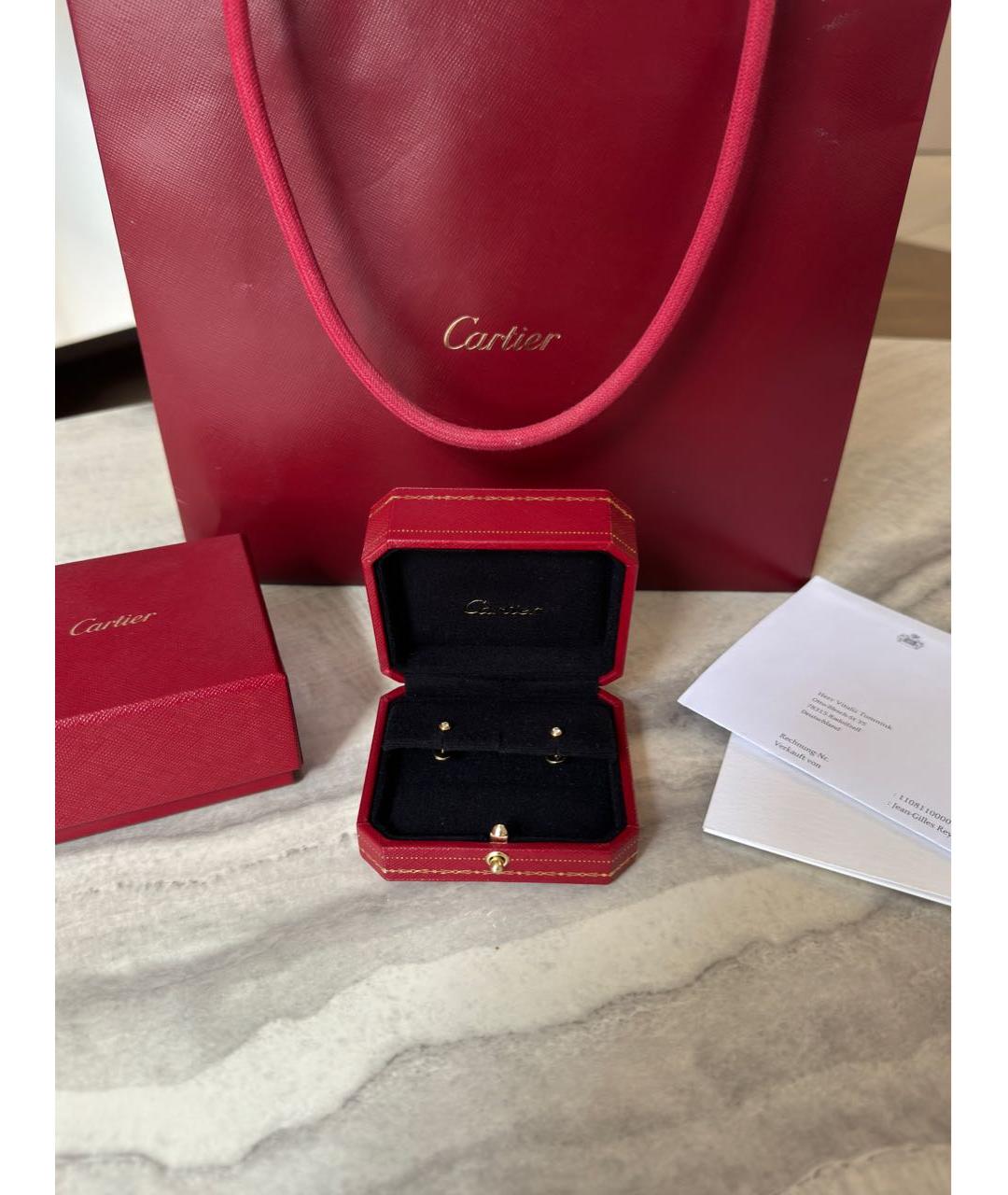 CARTIER Золотые серьги из желтого золота, фото 2