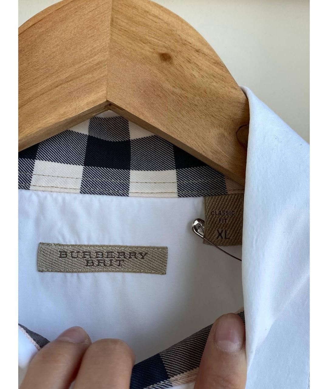 BURBERRY Белая хлопковая кэжуал рубашка, фото 4