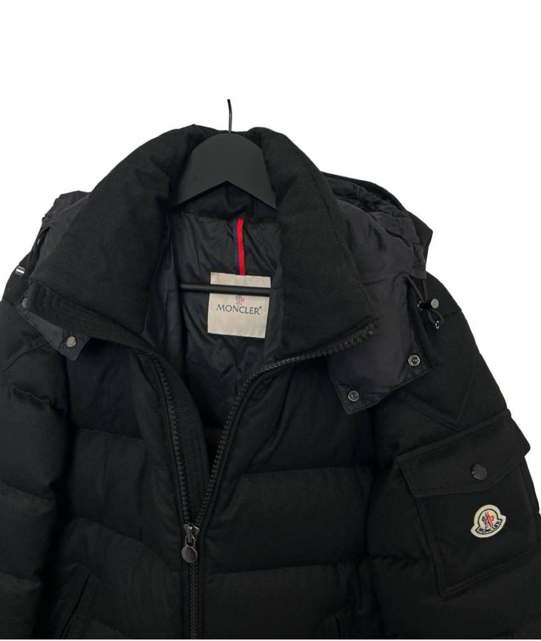 MONCLER Черный пуховик, фото 3