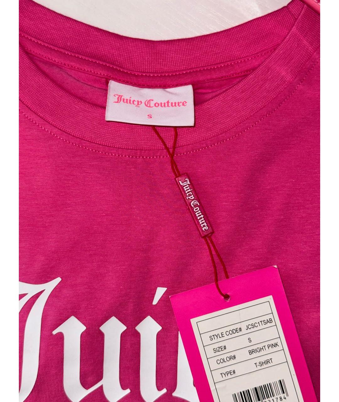 JUICY COUTURE Розовая хлопковая футболка, фото 6