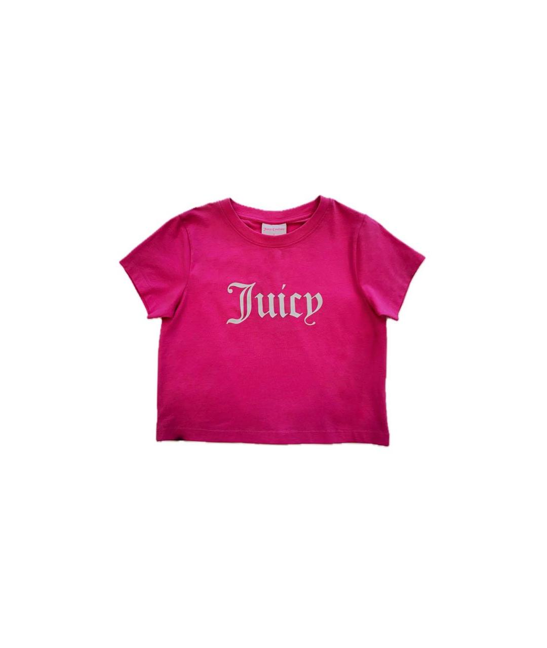 JUICY COUTURE Розовая хлопковая футболка, фото 1