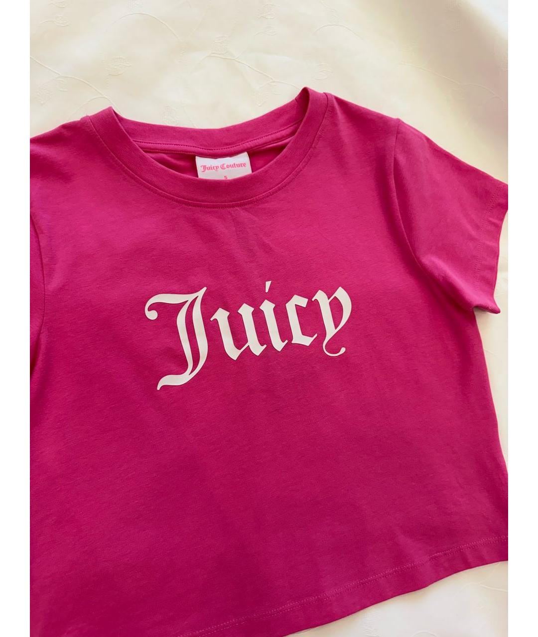 JUICY COUTURE Розовая хлопковая футболка, фото 4