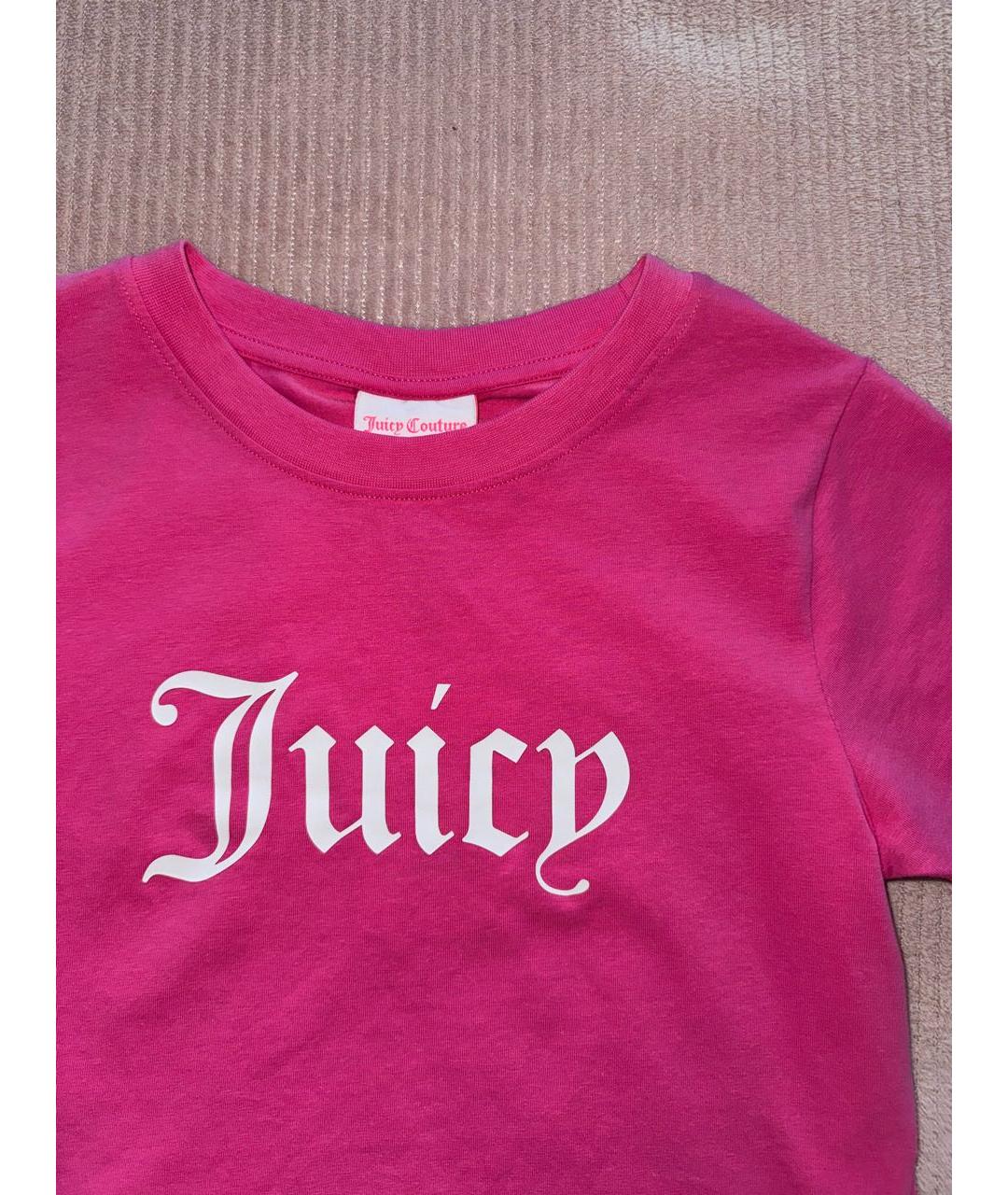 JUICY COUTURE Розовая хлопковая футболка, фото 3