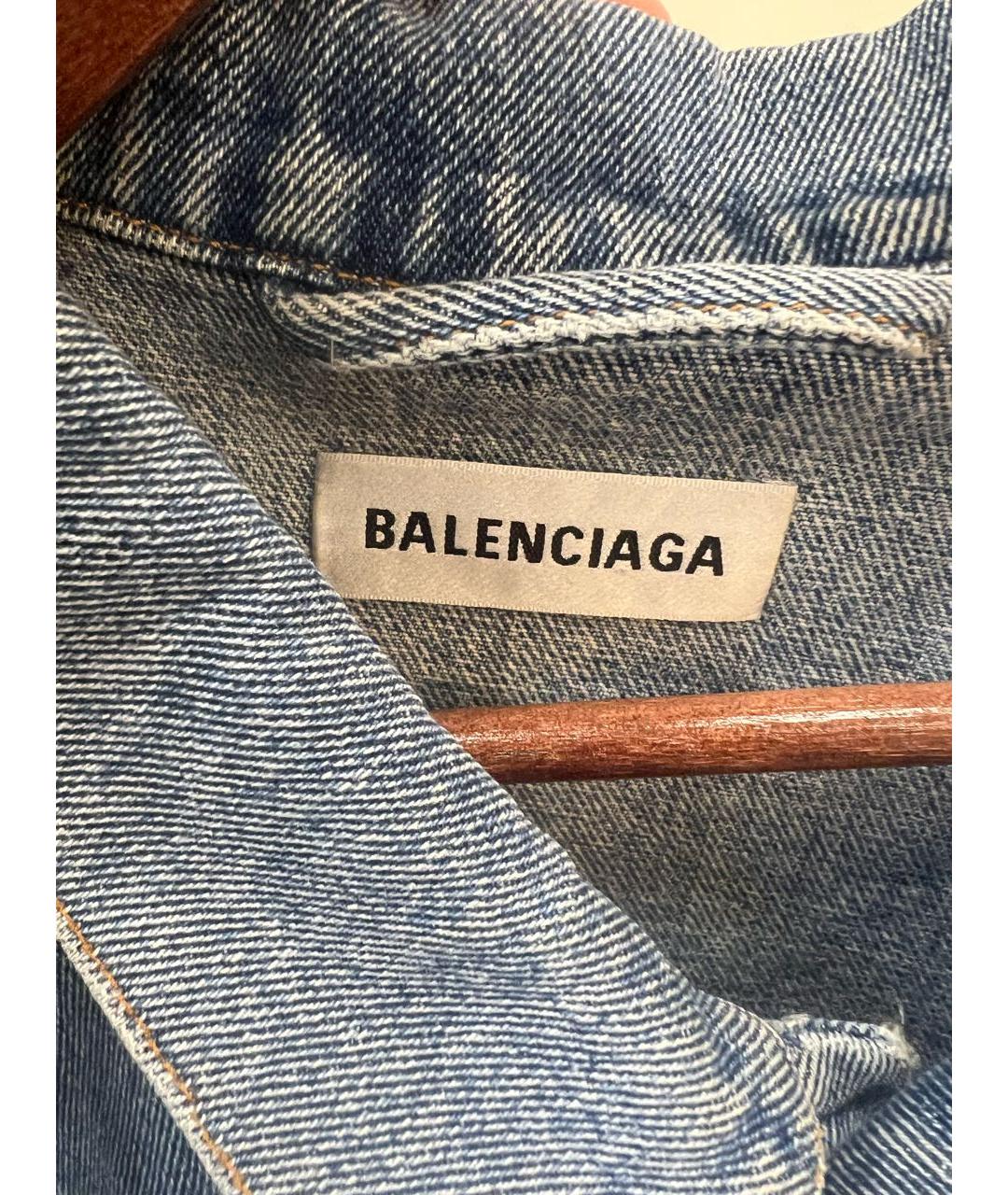 BALENCIAGA Голубая деним куртка, фото 3