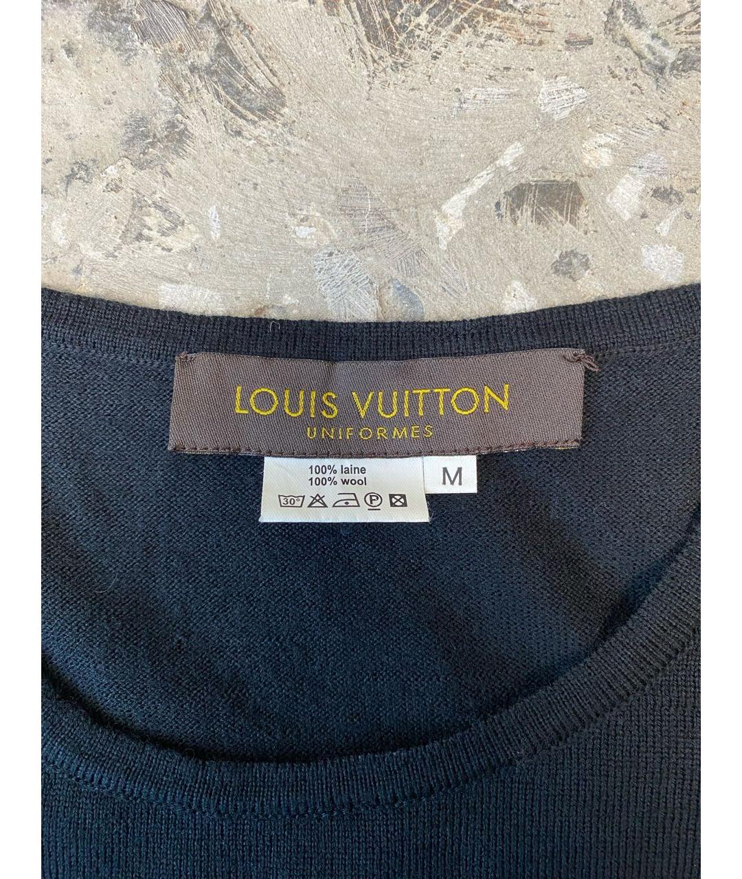 LOUIS VUITTON Черный шерстяной джемпер / свитер, фото 3