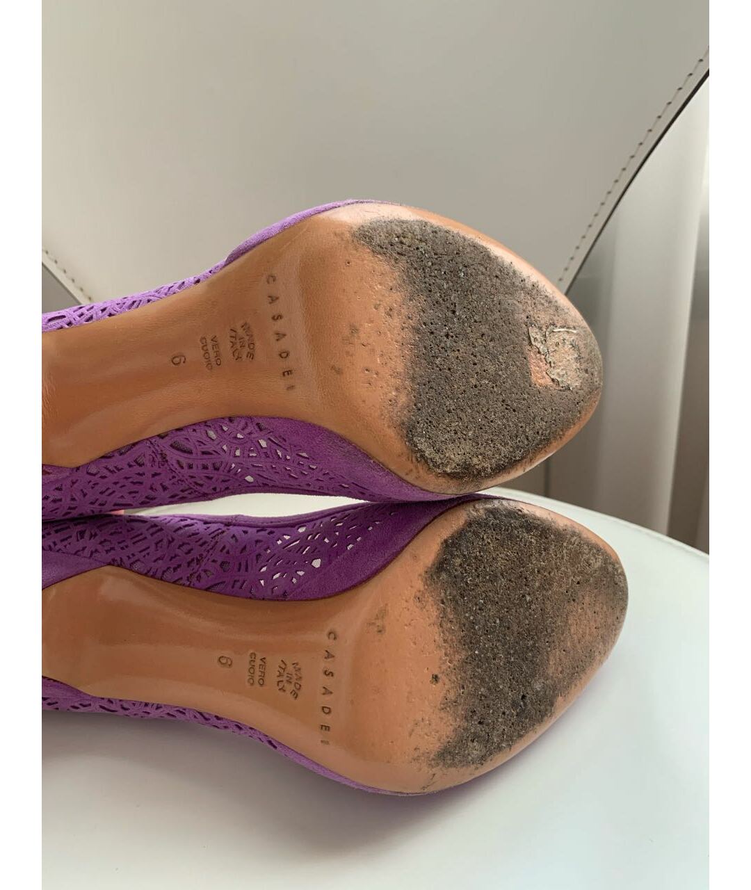 CASADEI Фиолетовые замшевые туфли, фото 6