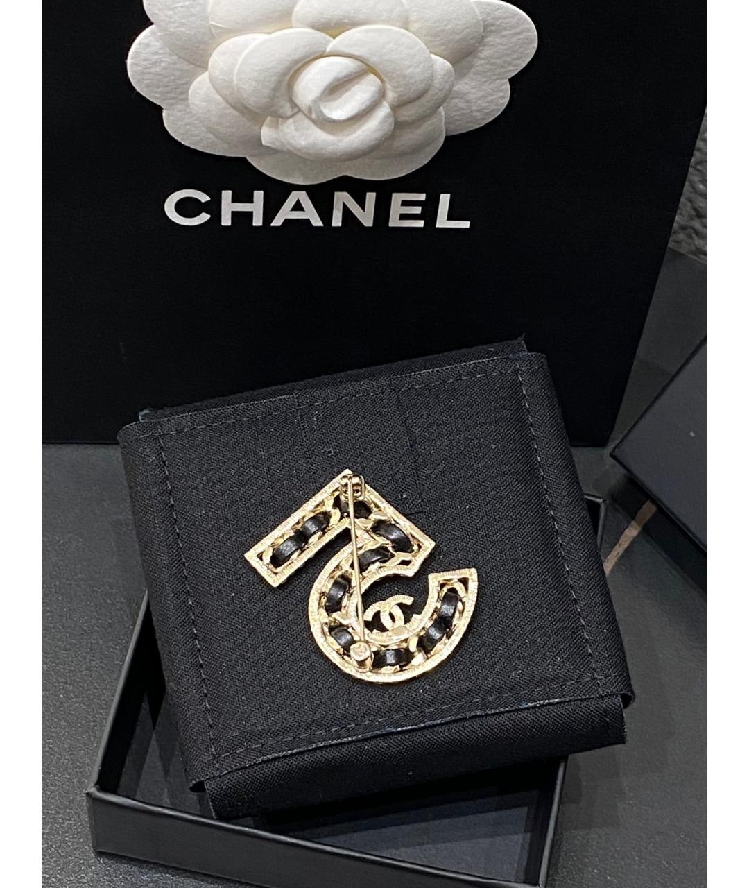 CHANEL Золотая латунная булавка / брошь, фото 2