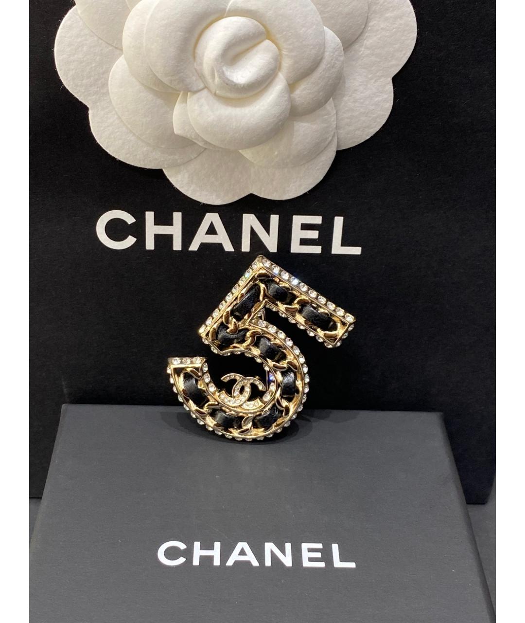 CHANEL Золотая латунная булавка / брошь, фото 3