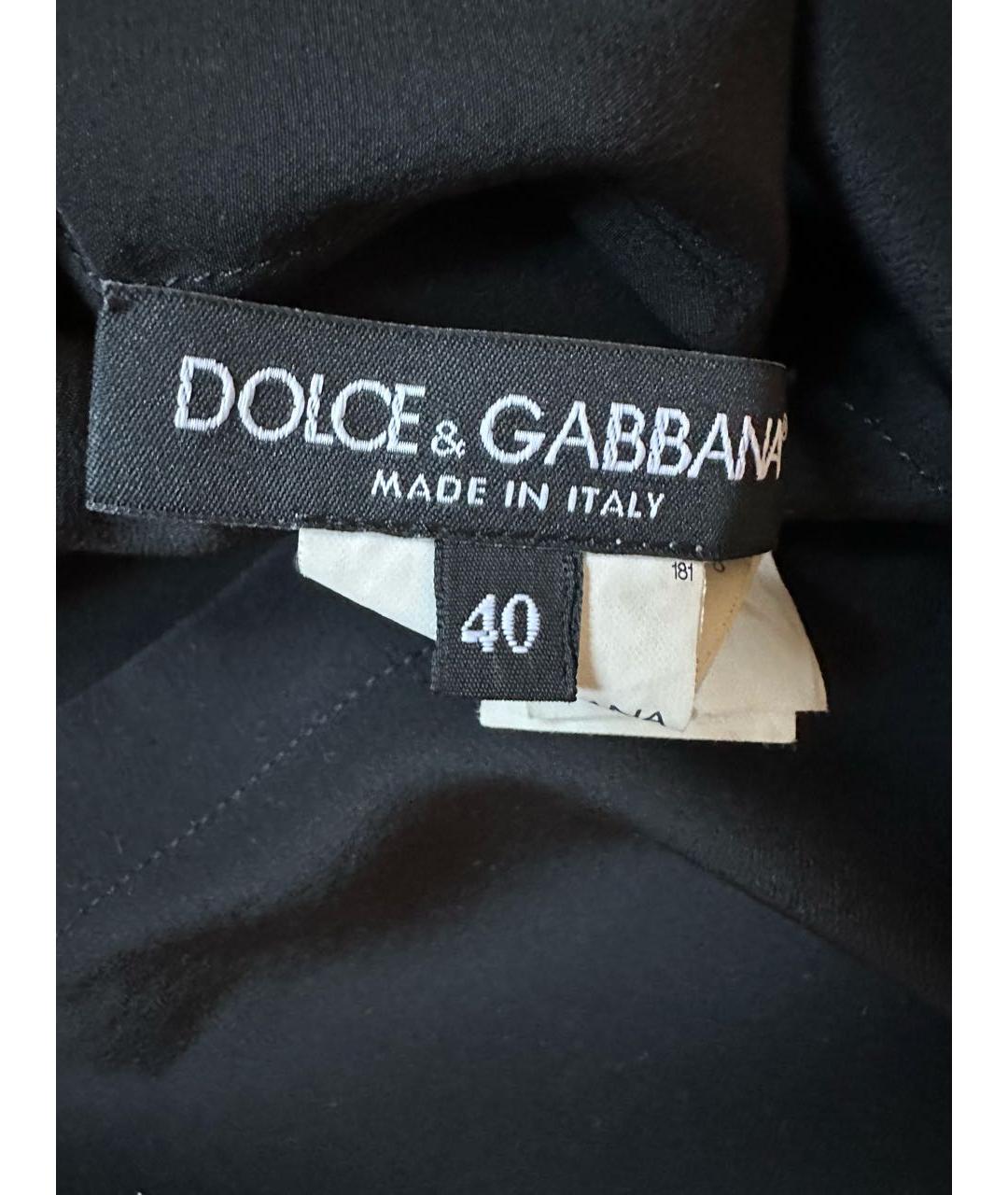 DOLCE&GABBANA Черная шелковая блузы, фото 3