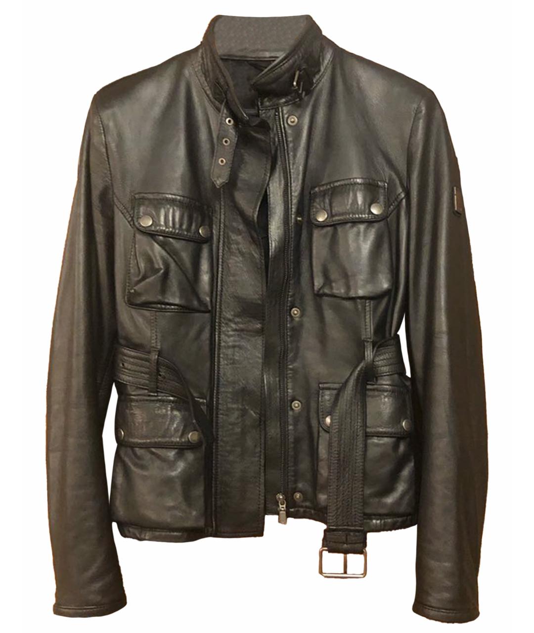 BELSTAFF Черная кожаная куртка, фото 1