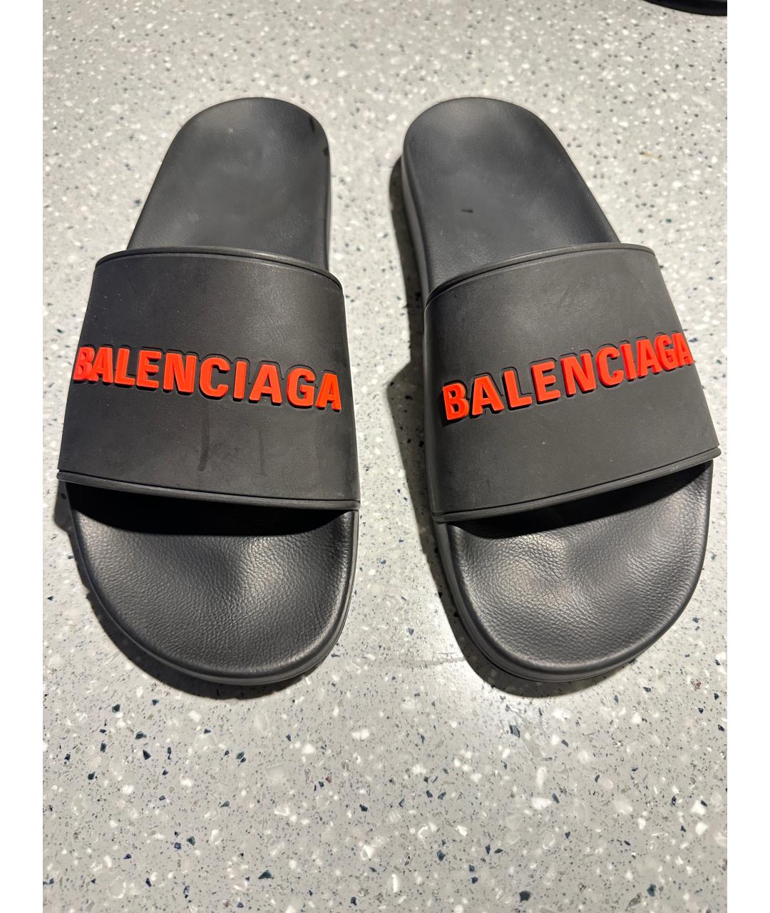 BALENCIAGA Черные шлепанцы, фото 2