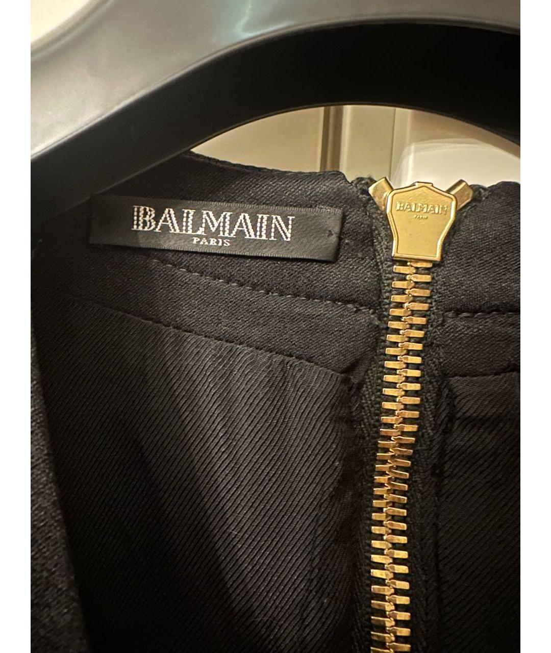 BALMAIN Черное хлопковое повседневное платье, фото 3