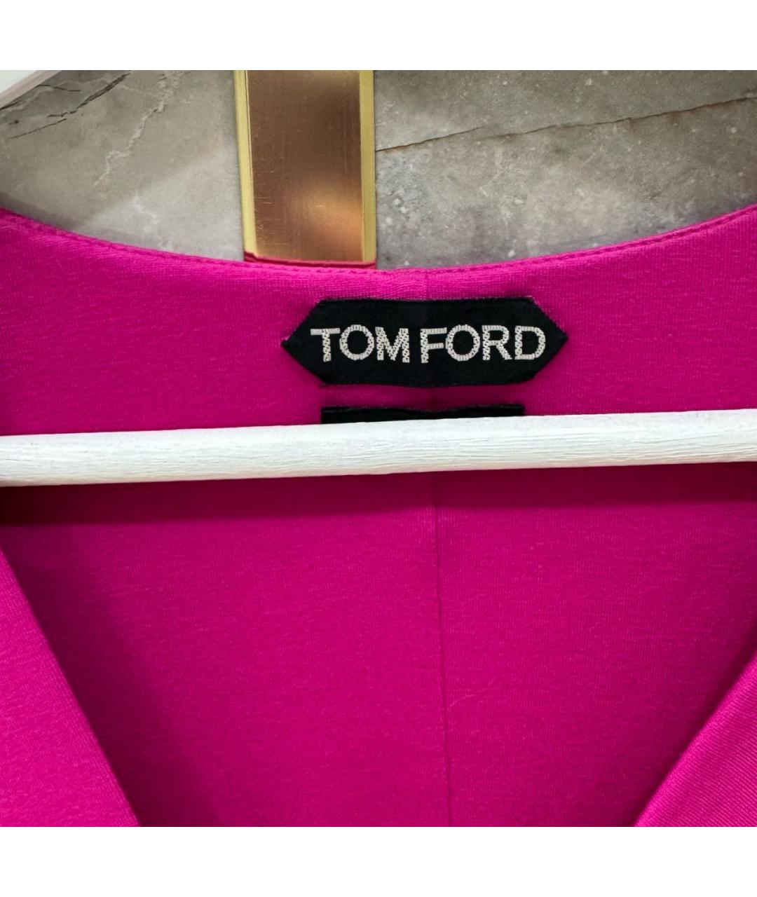 TOM FORD Фуксия вискозное коктейльное платье, фото 5