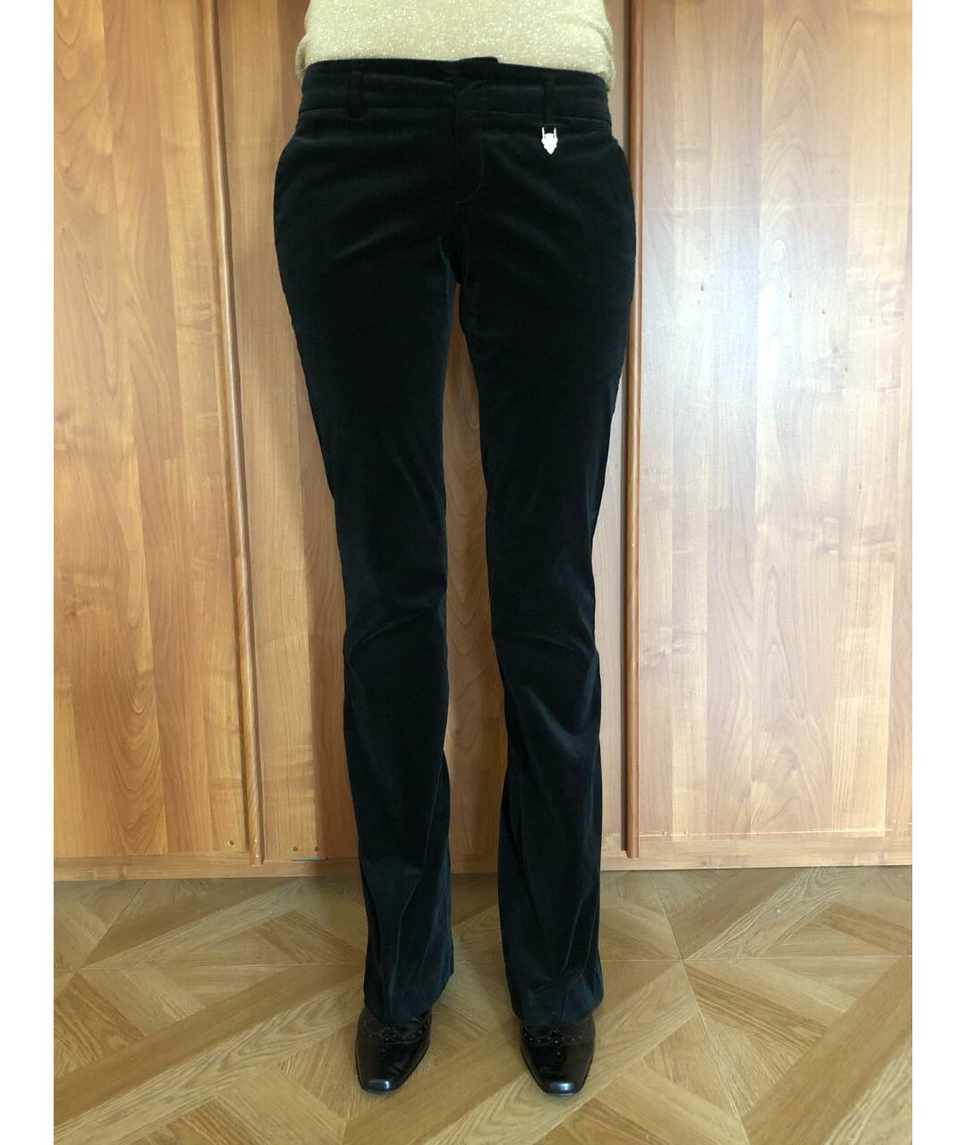 GUCCI Черные бархатные брюки широкие, фото 7