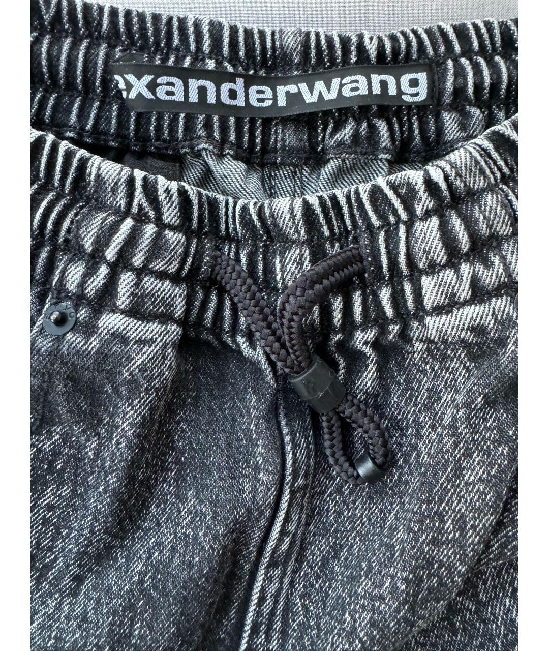 ALEXANDER WANG Серые хлопковые прямые джинсы, фото 5