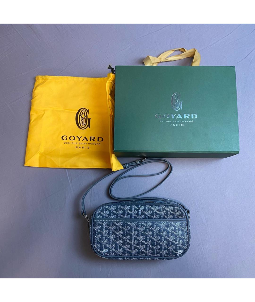 GOYARD Серебряная кожаная сумка на плечо, фото 8