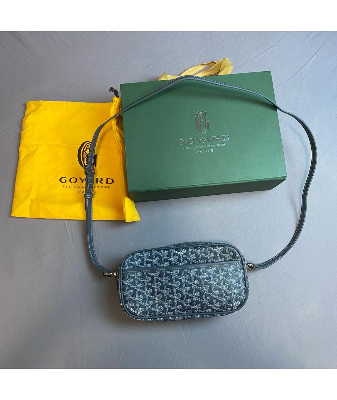 GOYARD Серебряная кожаная сумка на плечо, фото 2