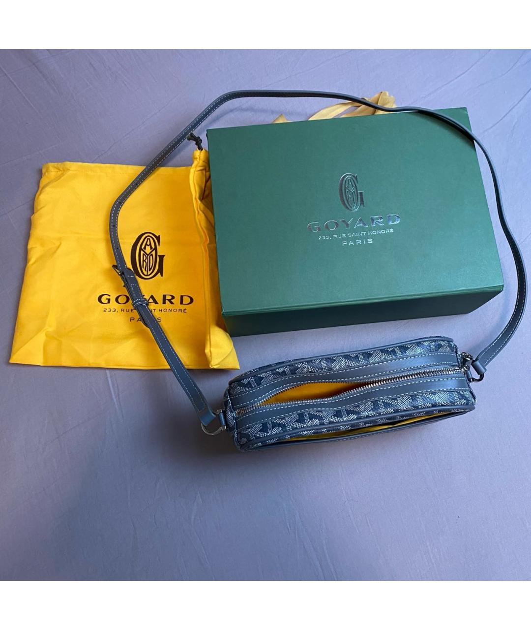 GOYARD Серебряная кожаная сумка на плечо, фото 3