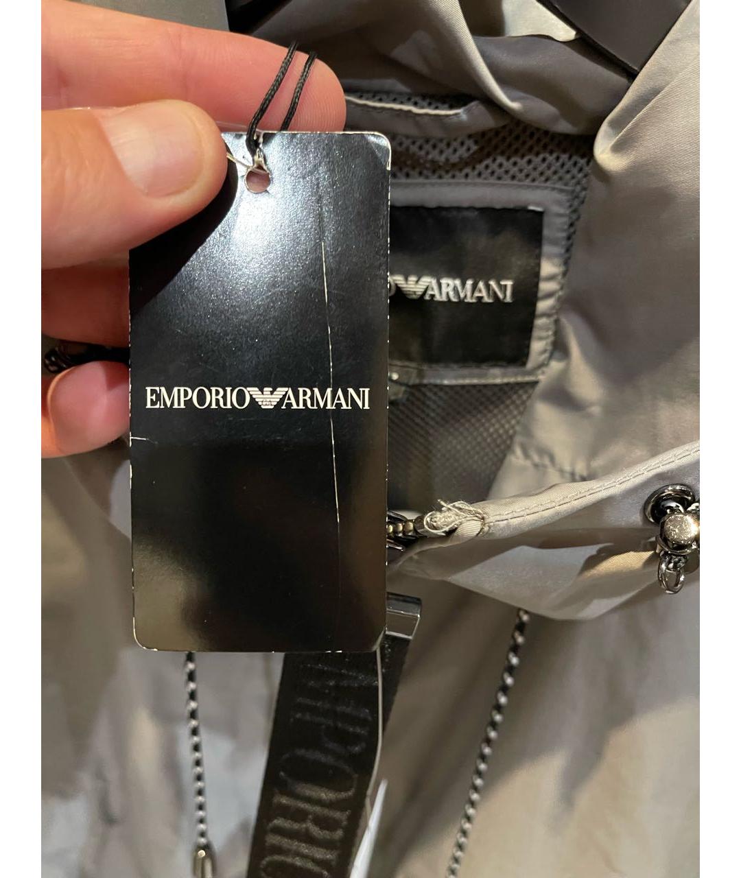 EMPORIO ARMANI Серая полиамидовая куртка, фото 5