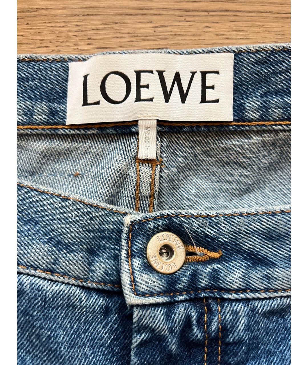 LOEWE Голубые хлопковые прямые джинсы, фото 3