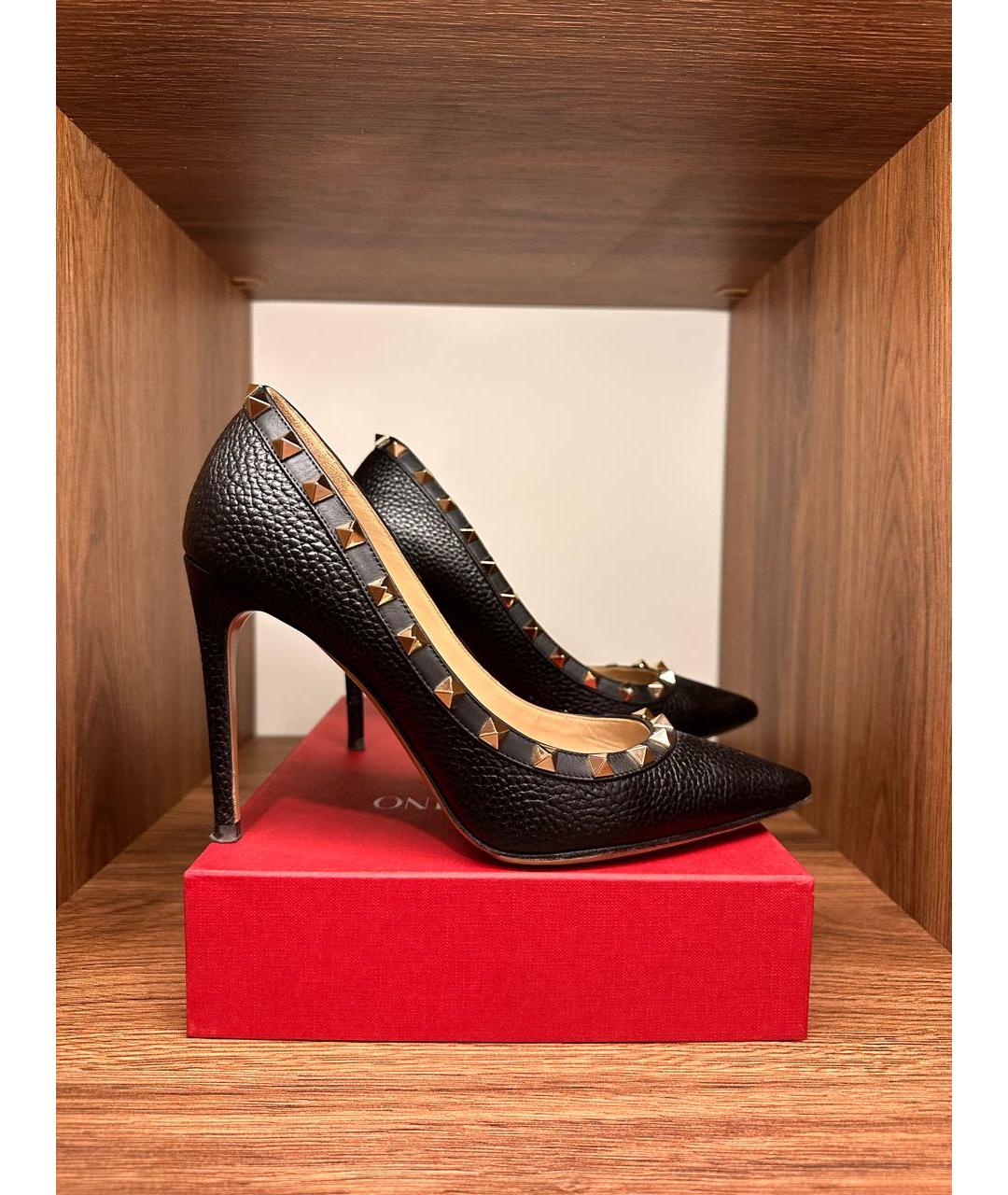 VALENTINO Черные кожаные туфли, фото 6