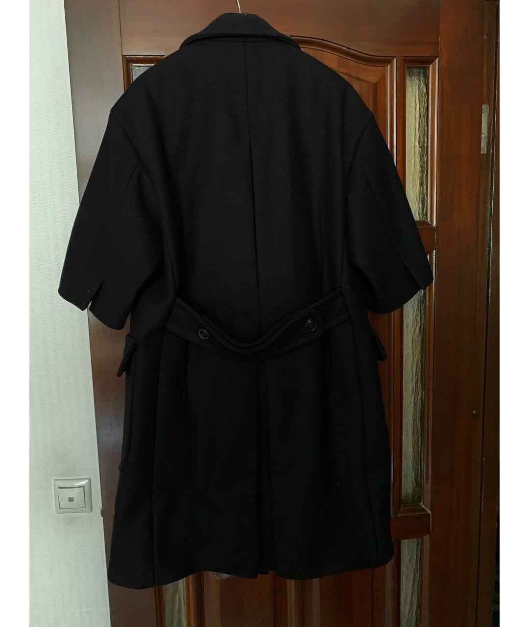 WOOSTER + LARDINI Черное шерстяное пальто, фото 2