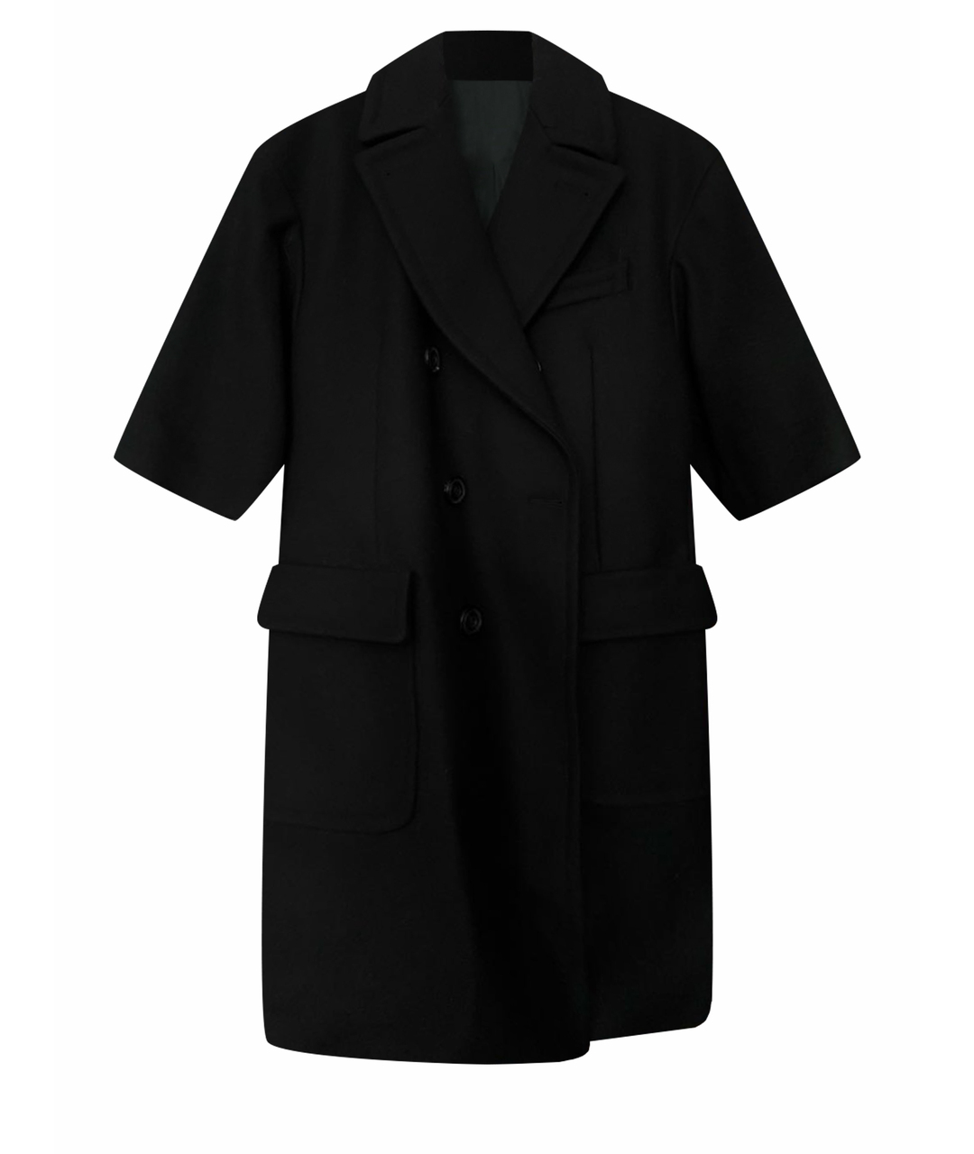 WOOSTER + LARDINI Черное шерстяное пальто, фото 1