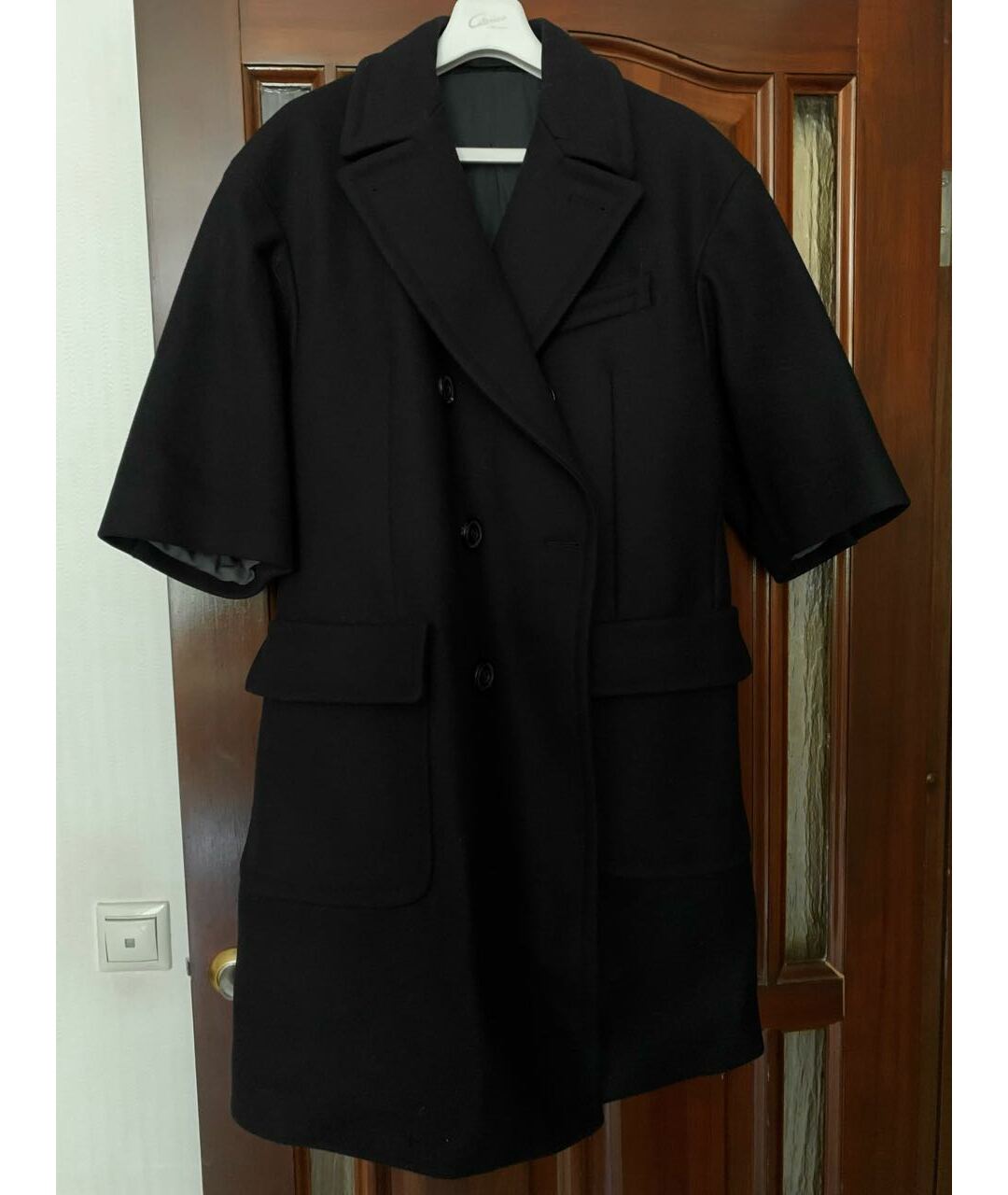 WOOSTER + LARDINI Черное шерстяное пальто, фото 5