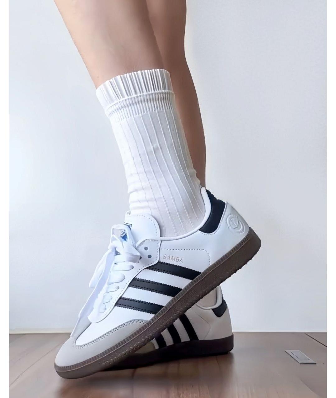 ADIDAS Белые низкие кроссовки / кеды из искусственной кожи, фото 2