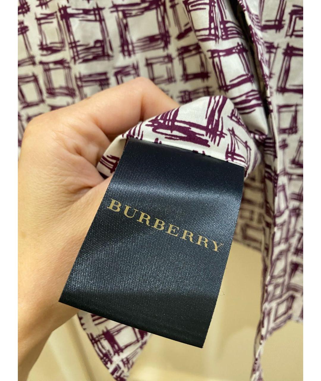 BURBERRY Белая хлопковая рубашка, фото 4