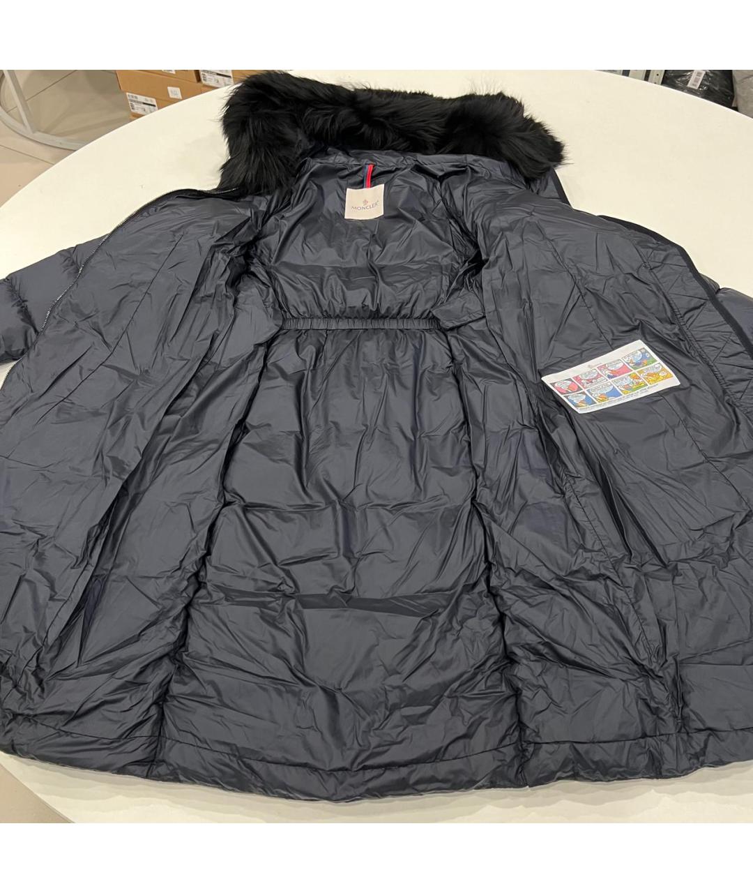 MONCLER Черный пуховик, фото 4