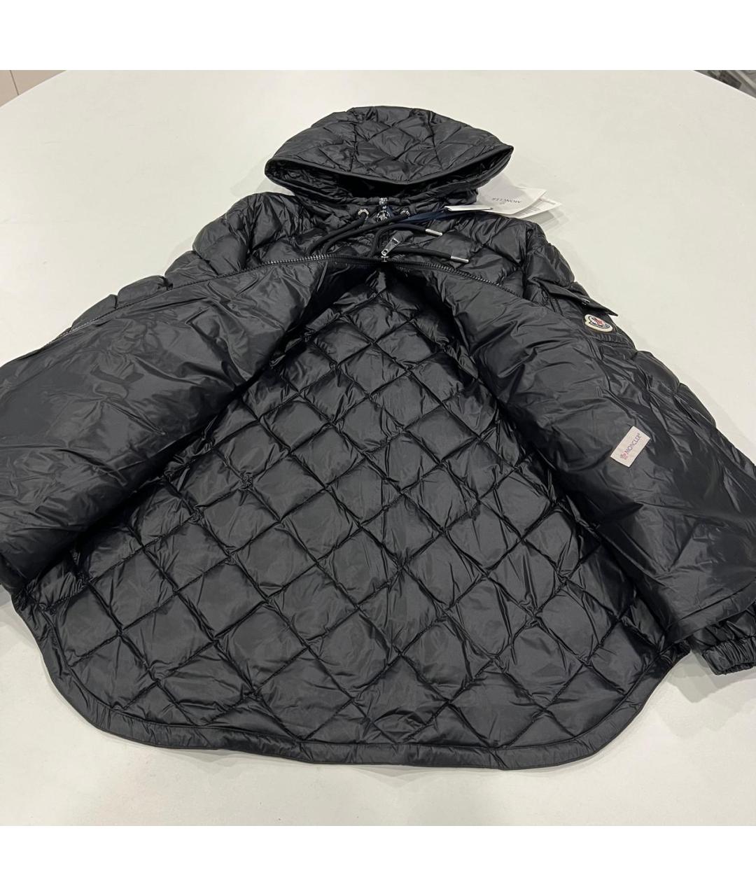 MONCLER Черный пуховик, фото 4