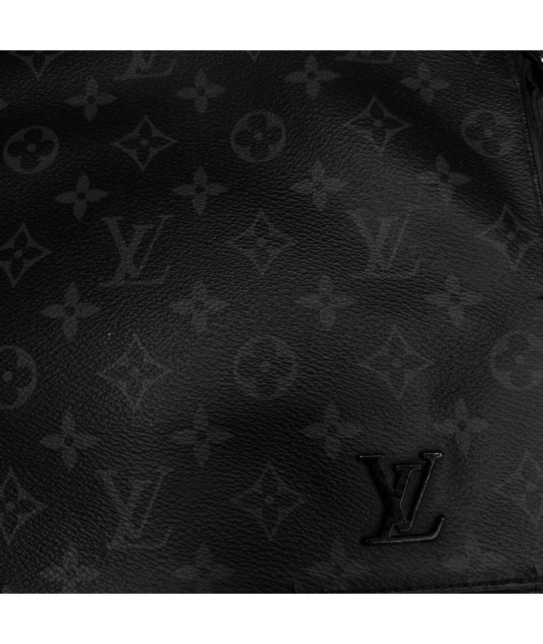 LOUIS VUITTON Черная кожаная сумка на плечо, фото 4