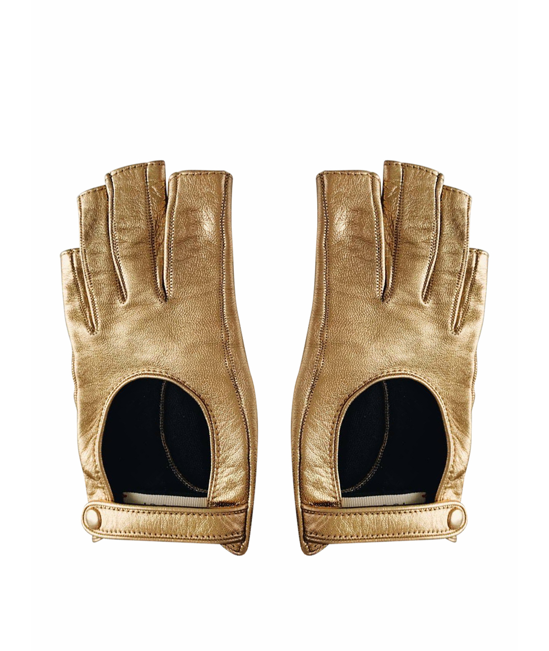 GUCCI Золотые кожаные перчатки, фото 1