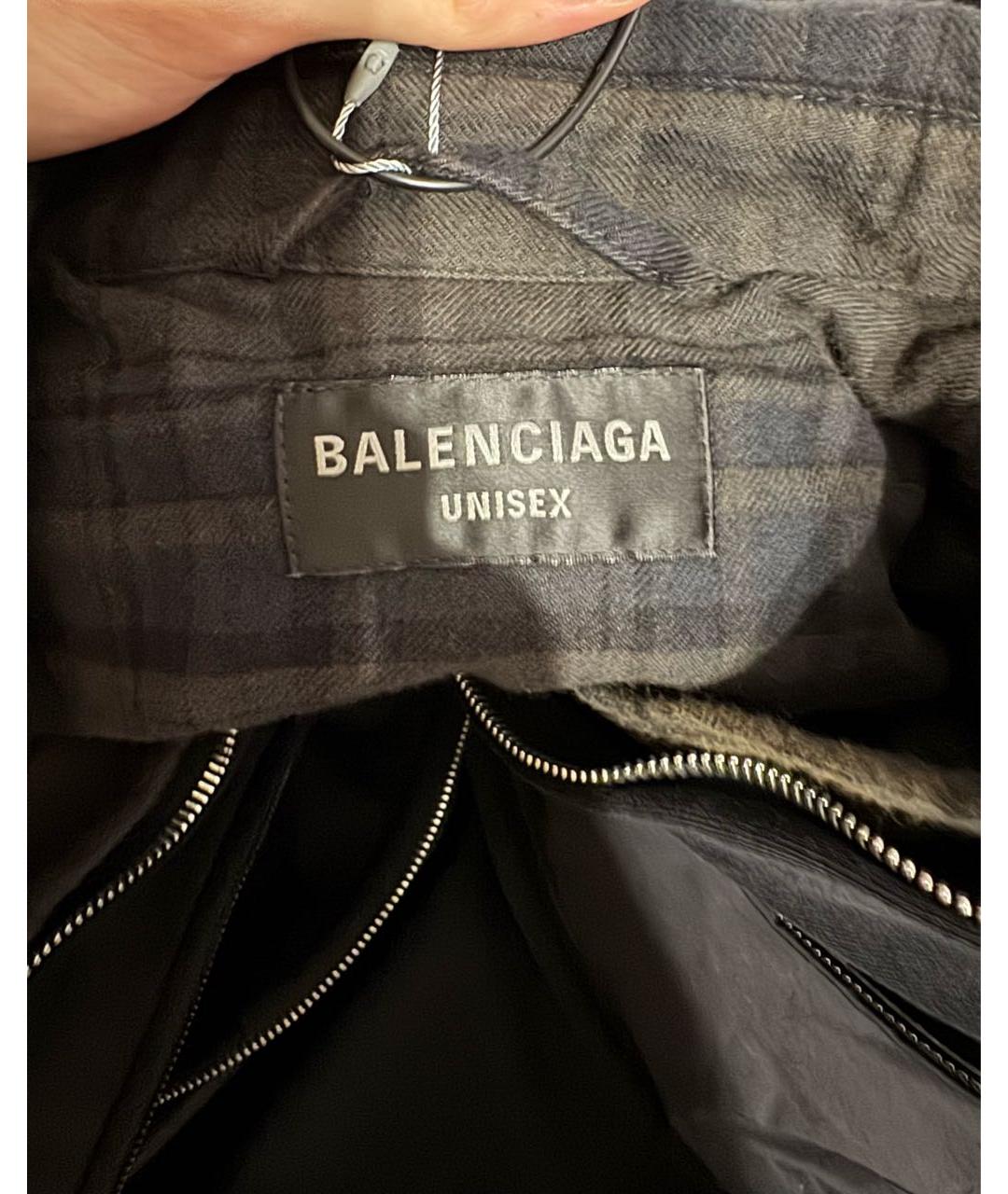 BALENCIAGA Черная полиэстеровая куртка, фото 7