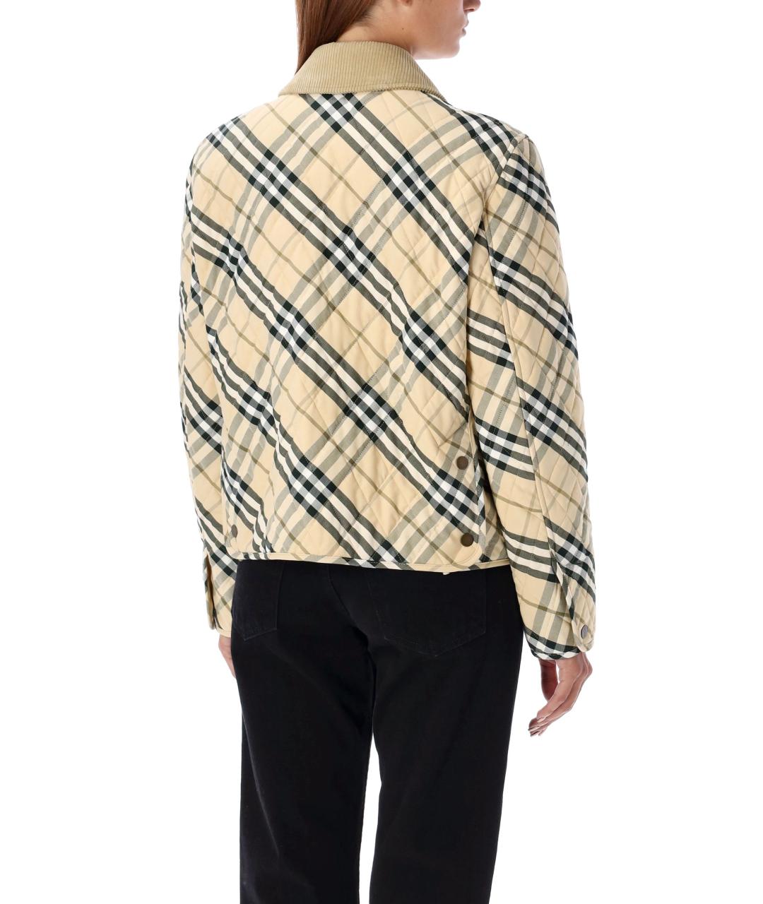 BURBERRY Бежевая хлопковая куртка, фото 2