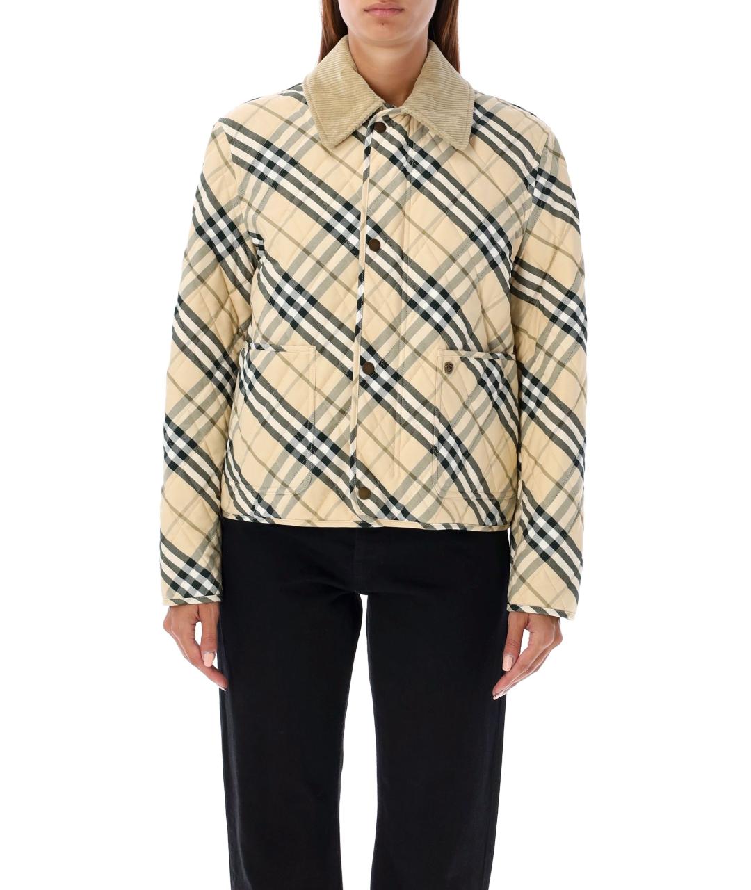 BURBERRY Бежевая хлопковая куртка, фото 4